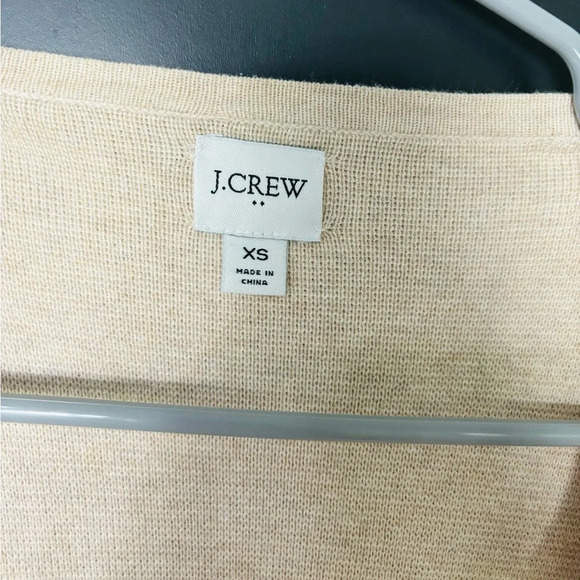 JCrew XS tan open front cardigan - Picture 4 of 5